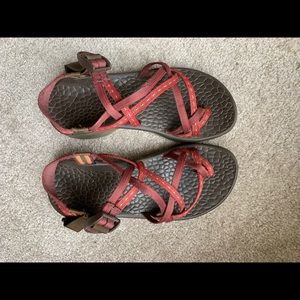 Red/brown Chacos